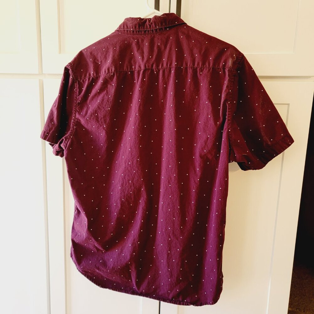 Denim and Flower purple short sleeve button up shirt Sz large men's - Picture 5 of 6